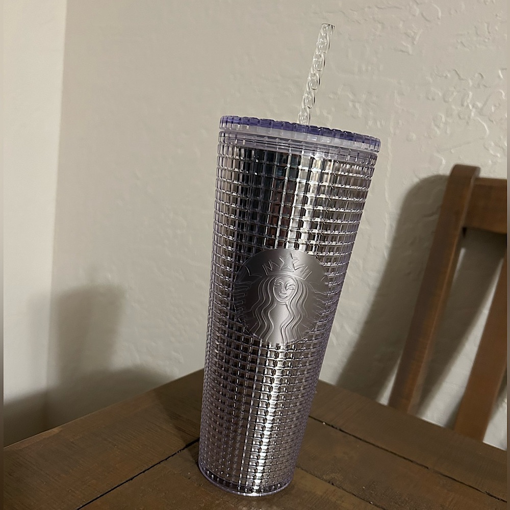 Starbucks platinum studded disco tumbler